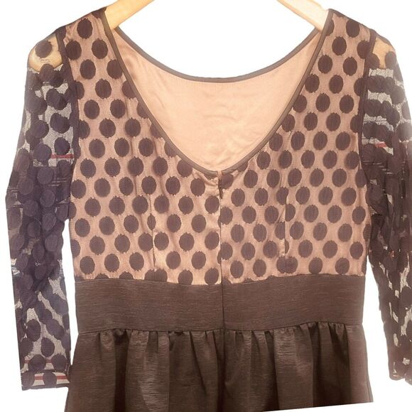 Eliza J | Polka Dot Mesh Overlay Party Dress with Sheer Sleeves Size 10 | EUC - Picture 11 of 15